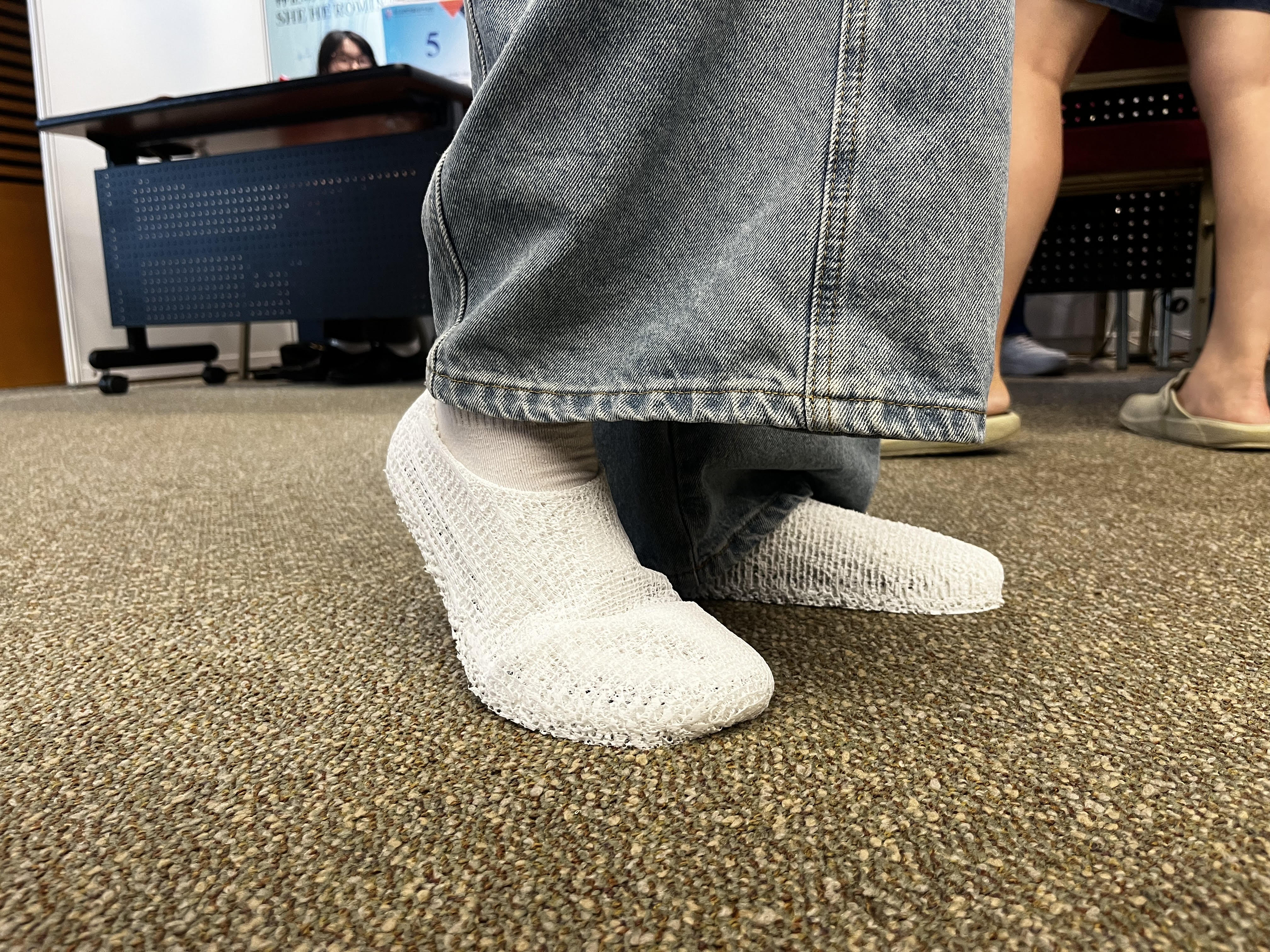 Front view of the 3D printed shoe